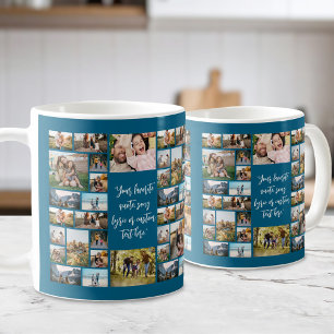 Personalisiertes 34-Foto Collage individuelles Ang Kaffeetasse