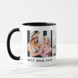 Personalisiertes 3-Foto- "Best Mama Ever" Tasse