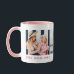 Personalisiertes 3-Foto- "Best Mama Ever" Tasse<br><div class="desc">Personalisieren Sie diese moderne, elegante Tasse mit 3 Fotos von Ihnen und Ihrer Mutter und jedem Text, den Sie möchten, um ein schönes Geschenk, das sie schätzen. Es macht einen tollen Muttertag oder ein Geburtstagsgeschenk. Tipp: Verwenden Sie Fotos mit ähnlichen Farben, um dieses Design wirklich Pop zu machen. Wenn Sie...</div>