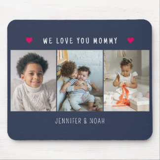 Personalisiertes 3-Foto-Collage-Geschenk für Mama Mousepad