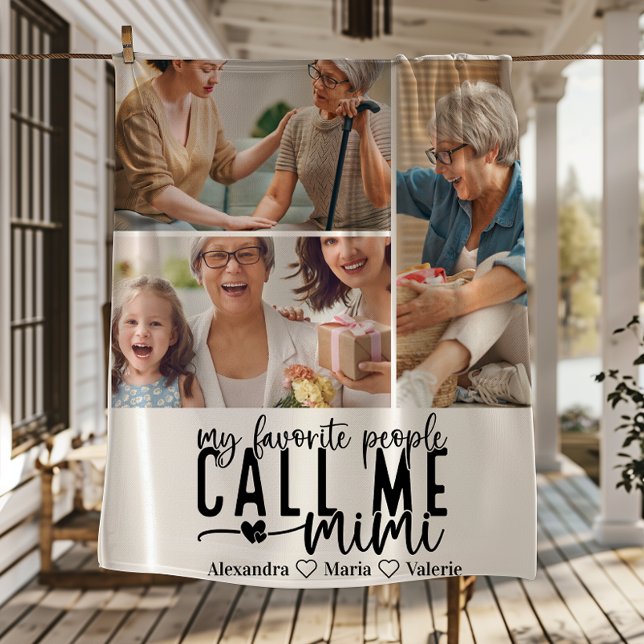 Personalisiertes 3-Foto-Mimi-Geschenk Fleecedecke (Von Creator hochgeladen)