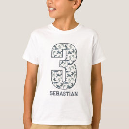 Personalisiertes 3. Geburtstagshai-Shirt T-Shirt
