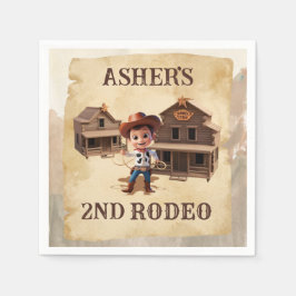 Personalisiertes 3D Cowboy Western Rodeo Party Serviette