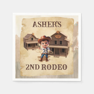 Personalisiertes 3D Cowboy Western Rodeo Party Serviette