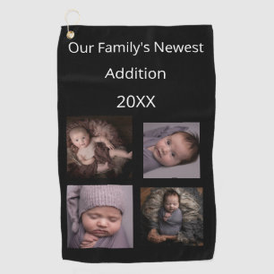 Personalisiertes 4-Bild Neuheit in der Familie Golfhandtuch