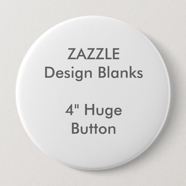 Personalisiertes 4" enorme runde Knopf-Schablone Button (Vorderseite)
