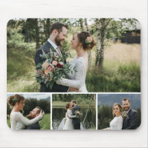 Personalisiertes 4-Foto-Collage-Mauspad