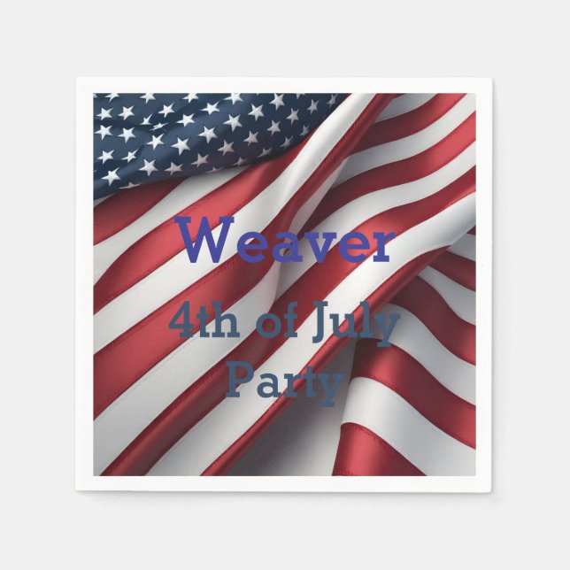 Personalisiertes 4. Juli Party Serviette (Vorderseite)