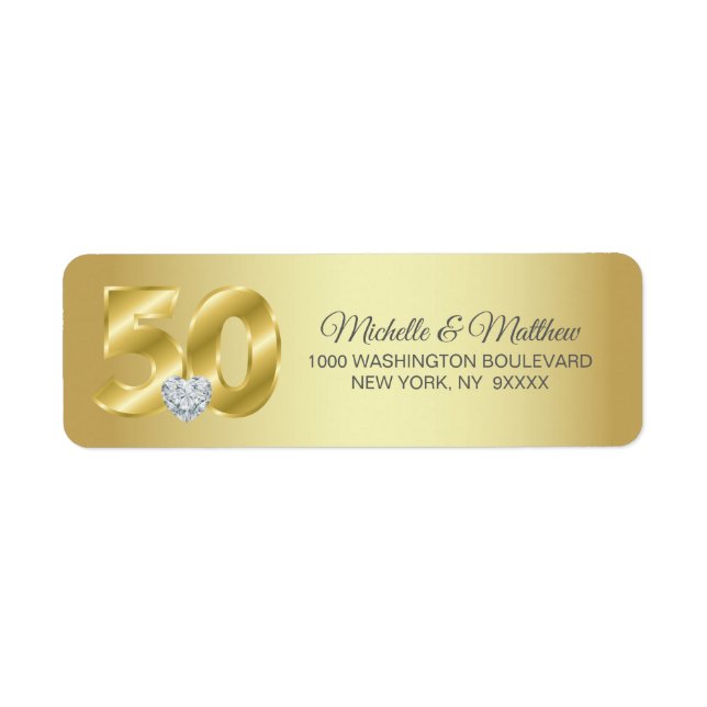 Personalisiertes 50. Geburtstag der Goldenen Hochz (Vorne)
