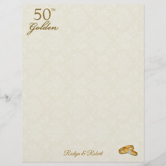 Personalisiertes 50. Geburtstag der Goldenen Hochz (Vorderseite)