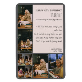 Personalisiertes 50. Geburtstags-Fotocollage-Flexi Magnet