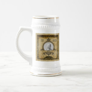 Personalisiertes 50. Geburtstagsnamensjahr Foto Vi Bierglas