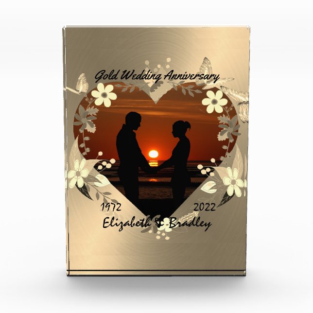 Personalisiertes 50-jähriges Foto-Geschenk Fotoblock (Vorderseite)