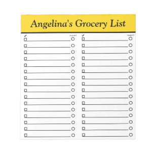 Personalisiertes 5,5" x 6" gelber notizblock