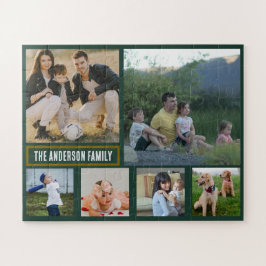 Personalisiertes 6‑Foto-Familienname-Geschenk