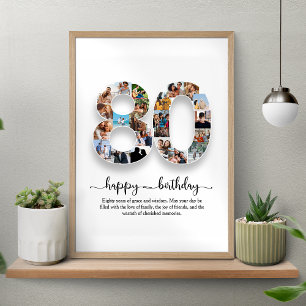 Personalisiertes 80. Geburtstagskollektiv Poster