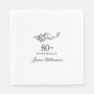 Personalisiertes 80. Geburtstagsparty Serviette