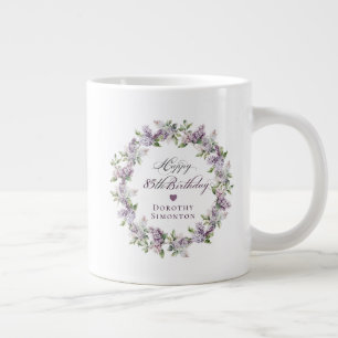 Personalisiertes 85. Geburtstagsgeschenk Lila Lila Jumbo-Tasse