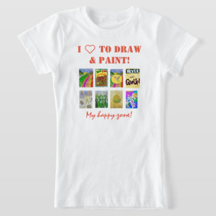 Personalisiertes 8-Panel-Foto- und Textvorlage-T-S T-Shirt