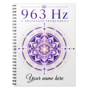 Personalisiertes 963 Hz Solfeggio-Frequenz-Notizbu Notizblock