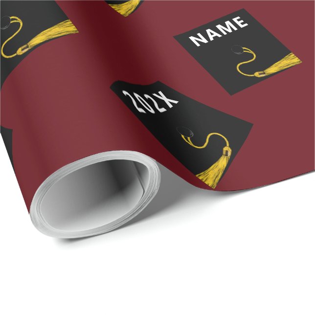 Personalisiertes Abschluss-Geschenkpapier Geschenkpapier (Rolleneckpunkt)