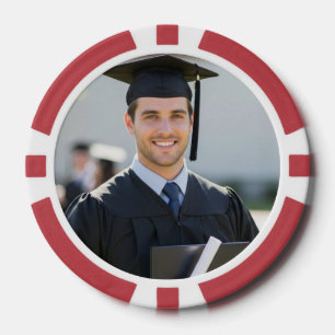 Personalisiertes Abschlussfoto-Erinnerungsgeschenk Pokerchips