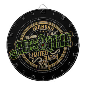 Personalisiertes Absinth-Kräuter-Spirituosen-Etike Dartscheibe