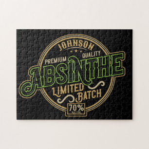 Personalisiertes Absinth-Kräuter-Spirituosenetiket