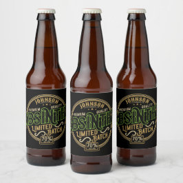 Personalisiertes Absinth-Kräutergeist-Liquor-Label Bierflaschenetikett