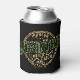 Personalisiertes Absinth-Kräutergeist-Liquor-Label Dosenkühler