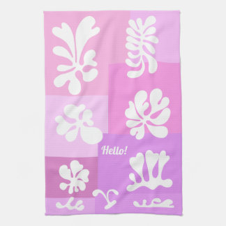 Personalisiertes abstraktes Design in rosa und Lil Geschirrtuch
