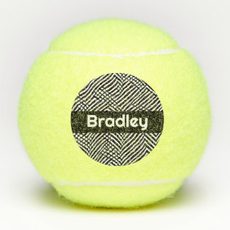 Personalisiertes Abstraktes Schwarz-Weiß-Muster Tennisbälle