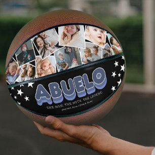 Personalisiertes Abuela-Familienfoto-Basketball-Ge Basketball