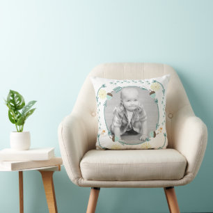 Personalisiertes Acorn Arrow Garland Baby Foto Kissen