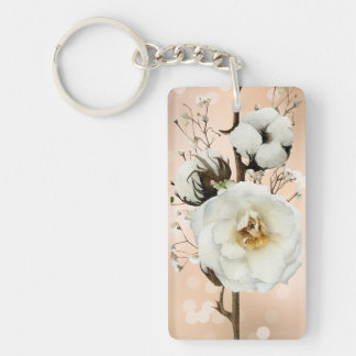 Personalisiertes Acryl-Schlüsselanhänger mit Blume Schlüsselanhänger
