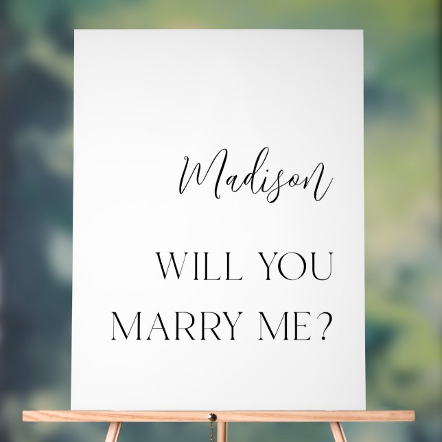 Personalisiertes Acryl wirst du mich heiraten Acrylschild (Neutral)