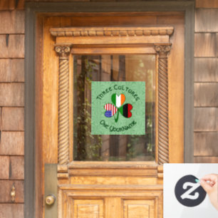 Personalisiertes afrikanisch-irisch-amerikanisches fensteraufkleber