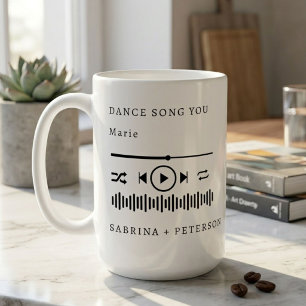 Personalisiertes Albumcover Lieblingslied Hochzeit Kaffeetasse