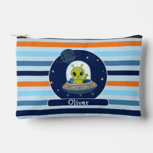 Personalisiertes Alien-UFO-Etuikür für Kinder Zubehörtasche