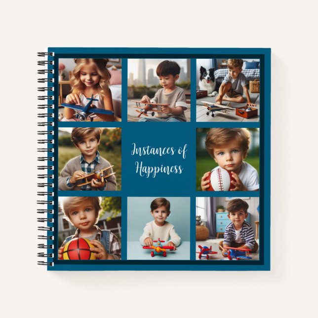 Personalisiertes All-Occasion-Notebook mit 8 Fotos Notizbuch (Vorderseite)