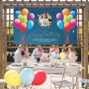 Personalisiertes Alles Gute zum Geburtstag Blaues Banner
