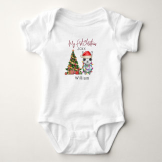 Personalisiertes Alpaka Lama Baby Strampler