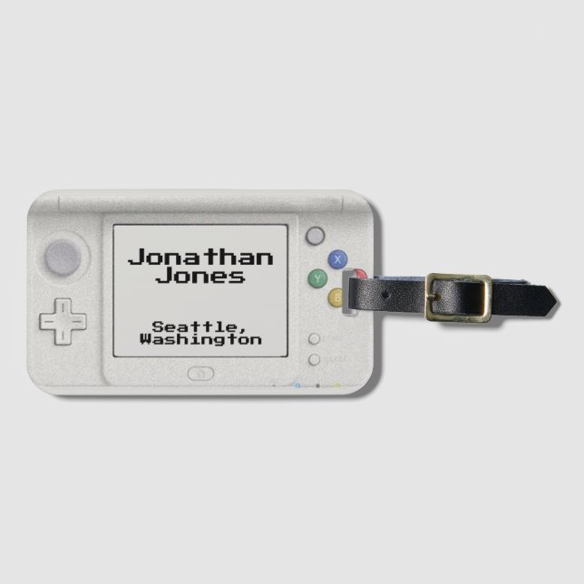 Personalisiertes Alte Schule Handheld-Elektroniksp Gepäckanhänger (Vorderseite (Horizontal))