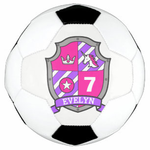 Personalisiertes Alter Mädchen Fußball-Schild Fußball