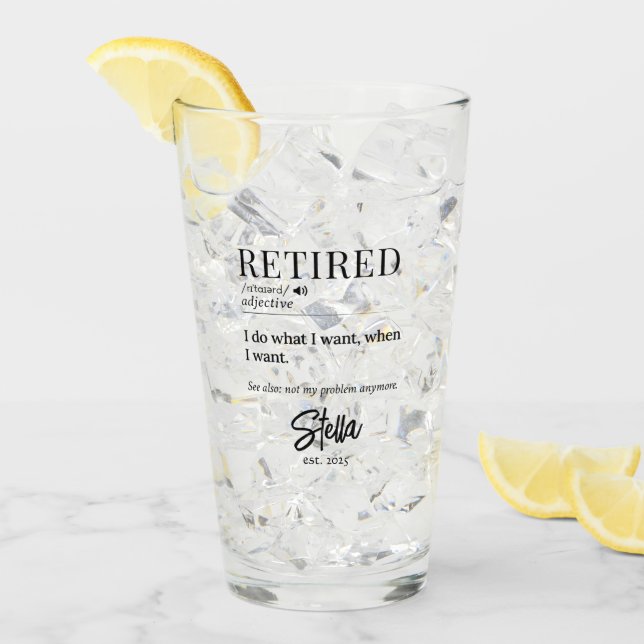Personalisiertes Altersvorsorgegeschenk - "Lehnsuc Glas (Vorderseite Ice)