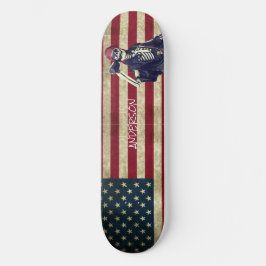 Personalisiertes American Skeleton Pirate Skateboa Skateboard