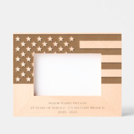 Personalisiertes amerikanisches Flaggengedächtnis Geätzte Rahmen