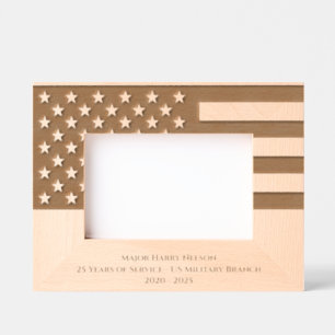 Personalisiertes amerikanisches Flaggengedächtnis Geätzte Rahmen