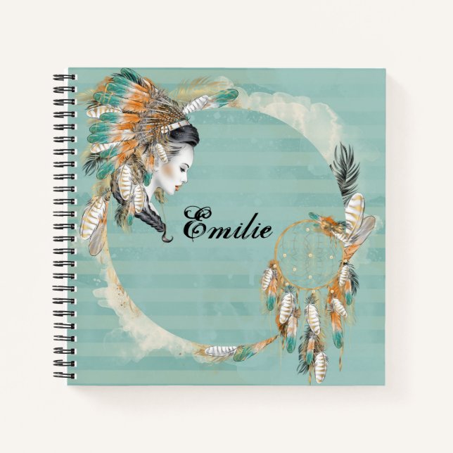 Personalisiertes amerikanisches SpiralNotebook Notizbuch (Vorderseite)