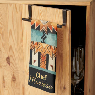 Personalisiertes amerikanisches Südwestdesign Geschirrtuch